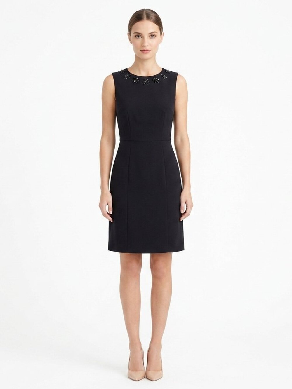 Kate Spade Empire Waist Bejeweled Neckline Sleeveless A Line Dress- Sz. 0